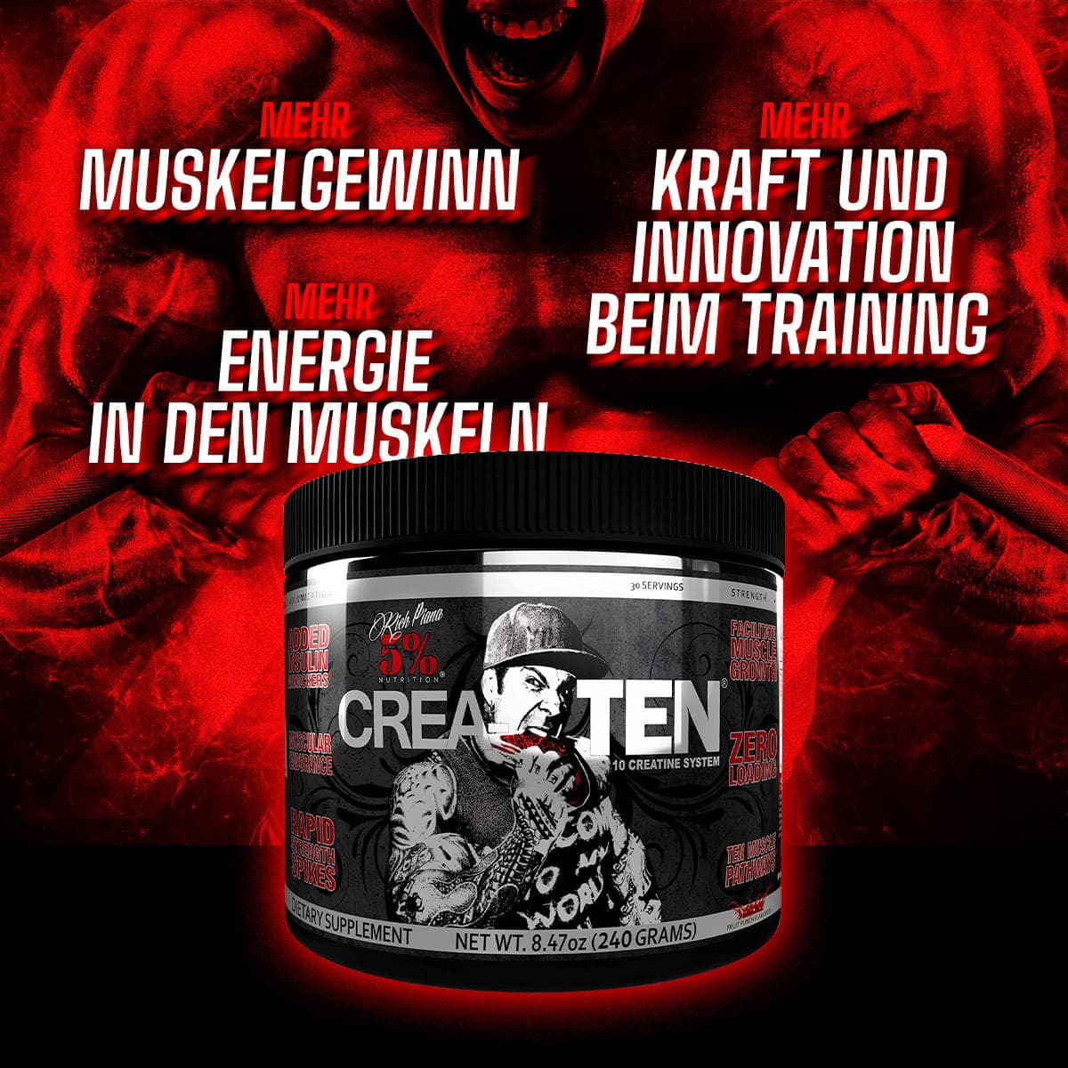 5% Nutriton Crea-TEN: ZEHN Arten von Creatin in einer legendären Dose