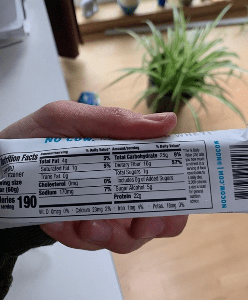 Review zu no cow Protein Bar